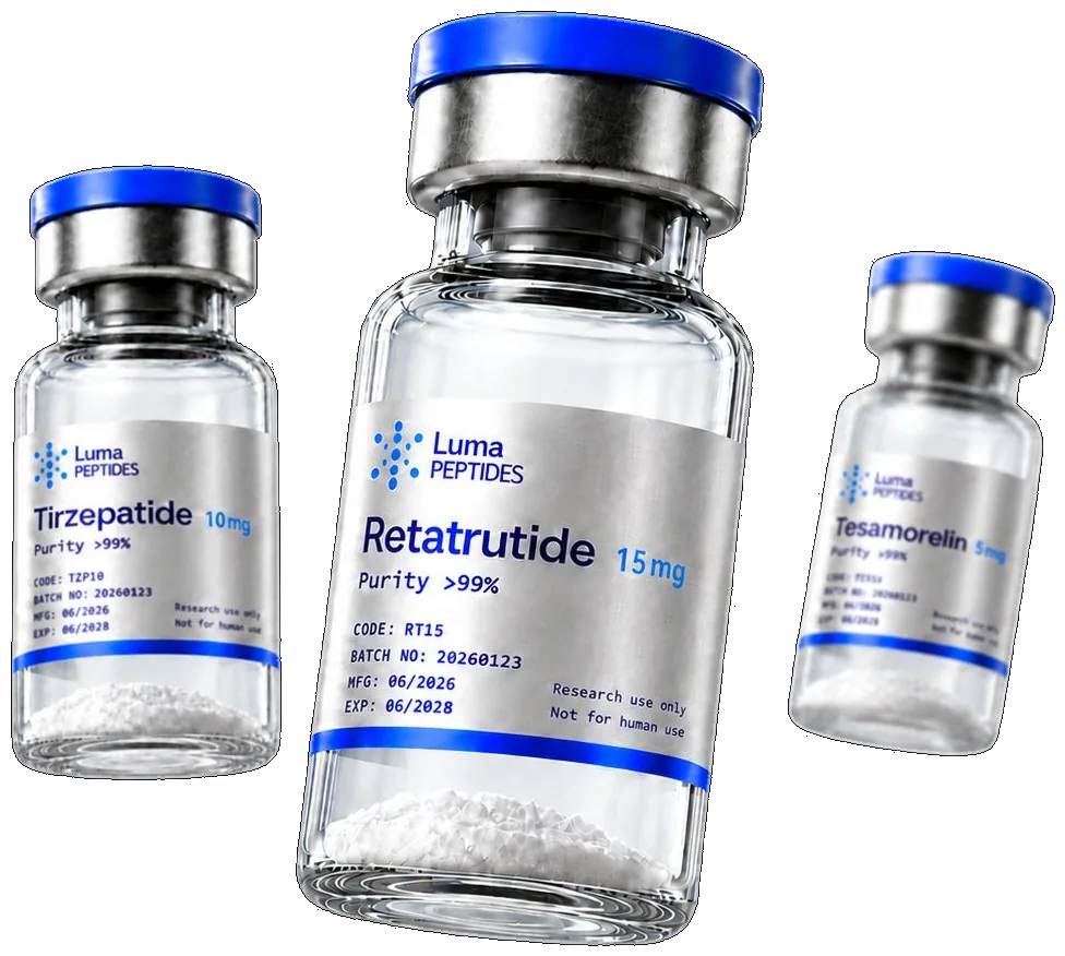 Viales Luma Peptides — Retatrutide, Tirzepatida, Tesamorelina